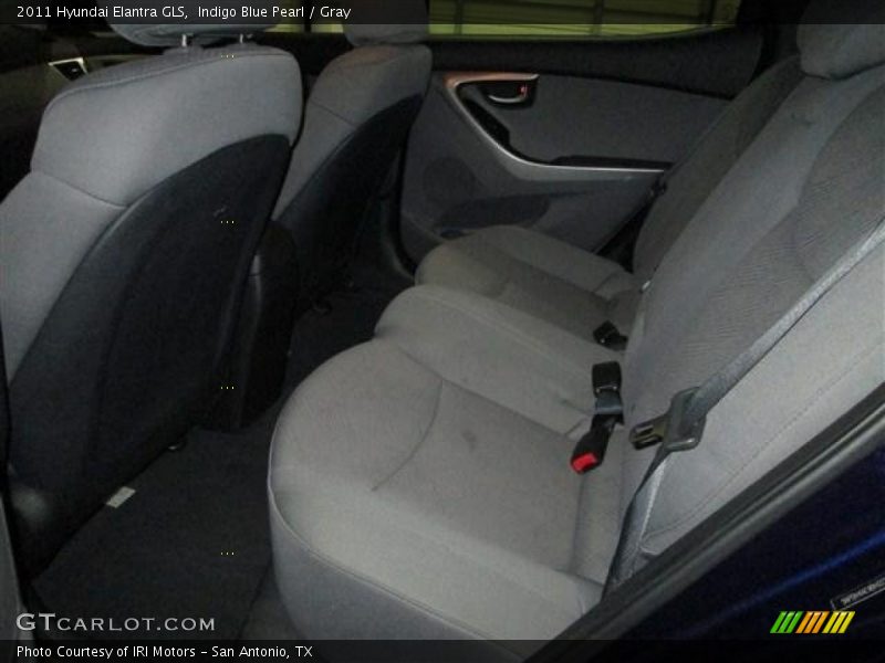 Indigo Blue Pearl / Gray 2011 Hyundai Elantra GLS