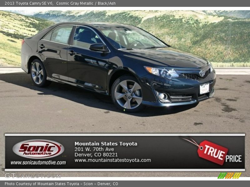 Cosmic Gray Metallic / Black/Ash 2013 Toyota Camry SE V6