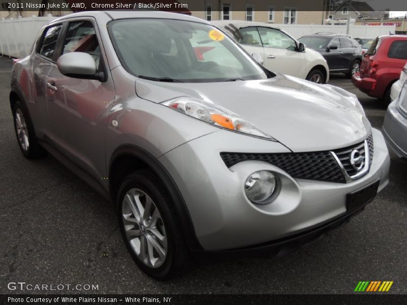 Chrome Silver / Black/Silver Trim 2011 Nissan Juke SV AWD