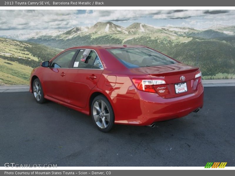 Barcelona Red Metallic / Black 2013 Toyota Camry SE V6