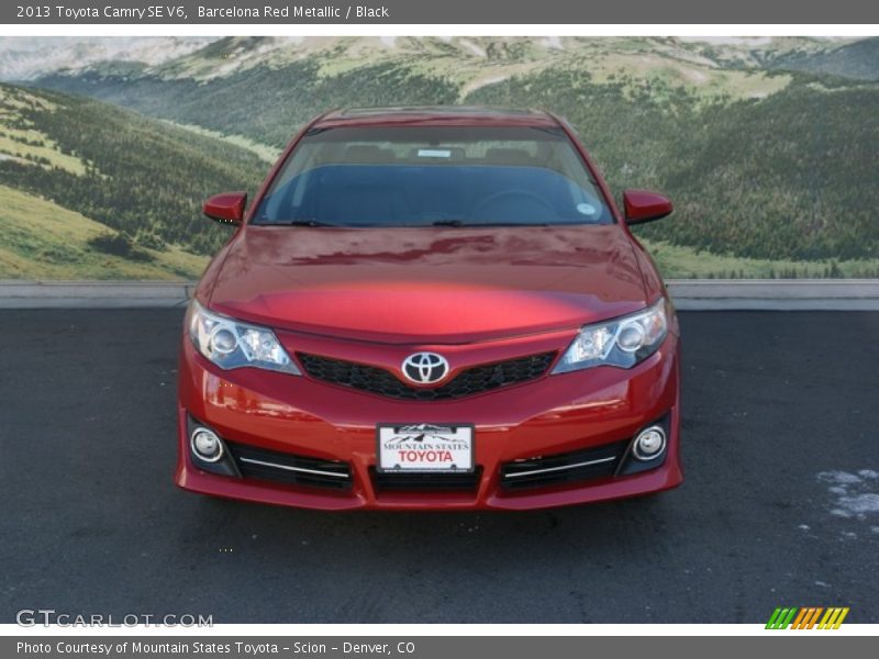 Barcelona Red Metallic / Black 2013 Toyota Camry SE V6