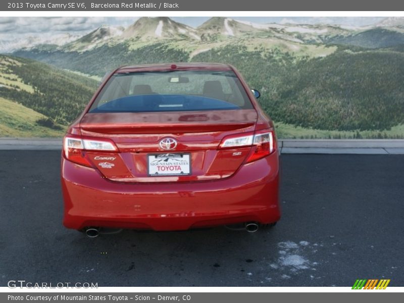 Barcelona Red Metallic / Black 2013 Toyota Camry SE V6
