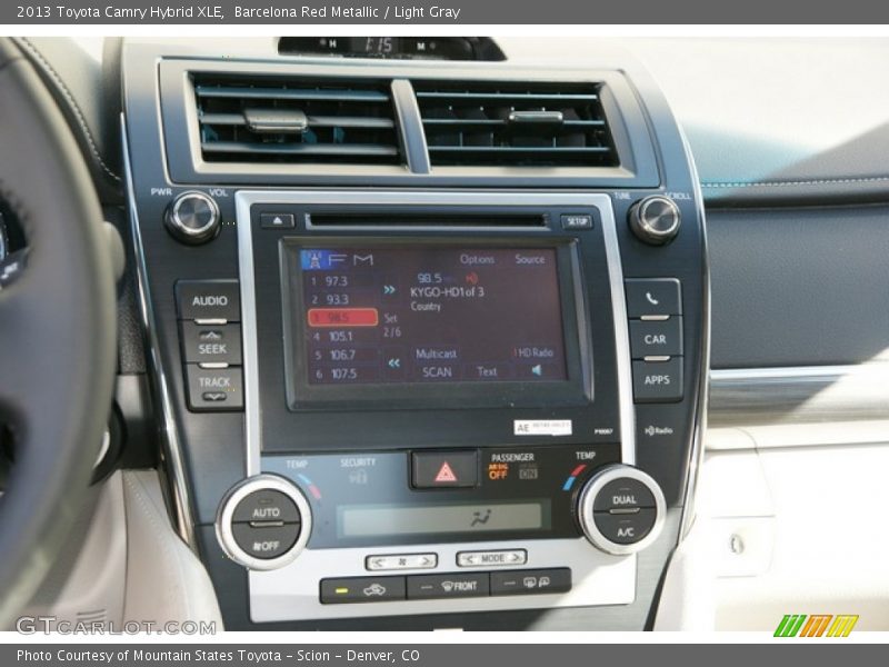 Barcelona Red Metallic / Light Gray 2013 Toyota Camry Hybrid XLE