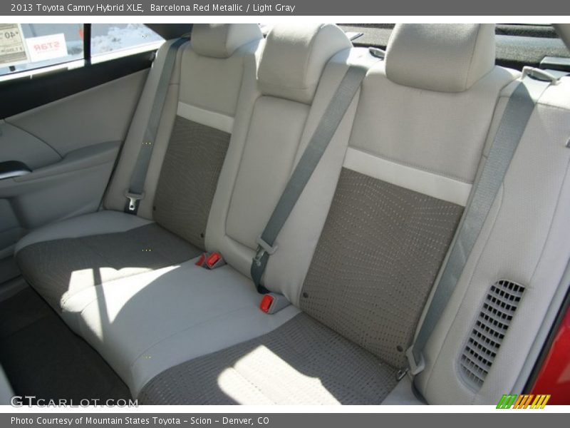 Barcelona Red Metallic / Light Gray 2013 Toyota Camry Hybrid XLE