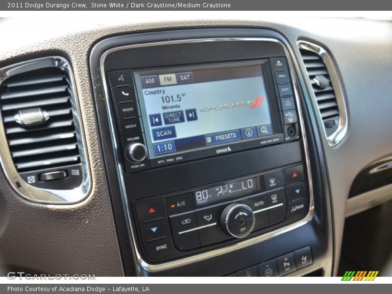 Stone White / Dark Graystone/Medium Graystone 2011 Dodge Durango Crew