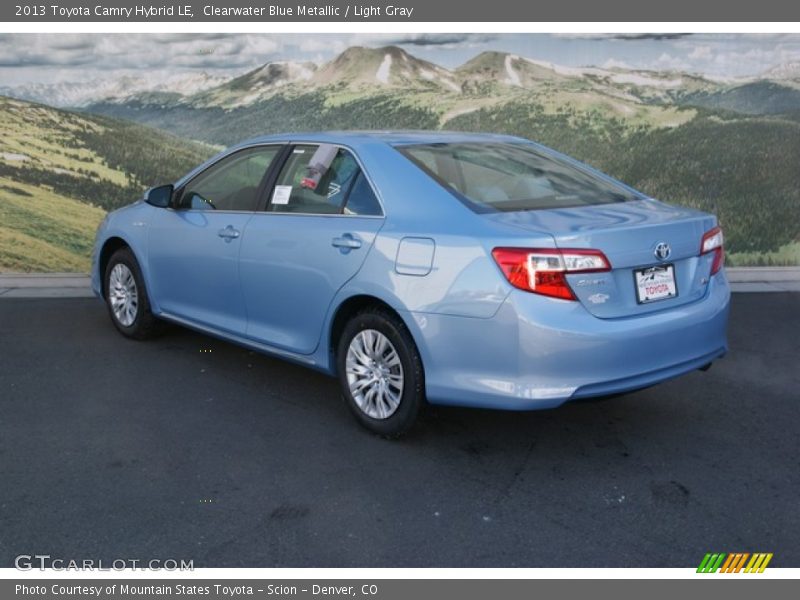 Clearwater Blue Metallic / Light Gray 2013 Toyota Camry Hybrid LE