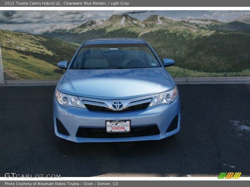 Clearwater Blue Metallic / Light Gray 2013 Toyota Camry Hybrid LE