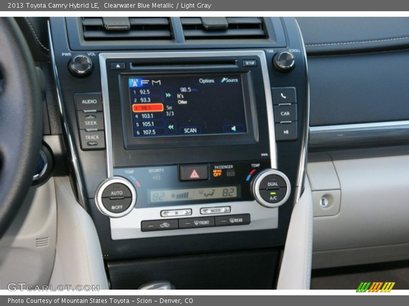 Clearwater Blue Metallic / Light Gray 2013 Toyota Camry Hybrid LE