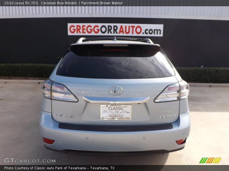 Cerulean Blue Metallic / Parchment/Brown Walnut 2010 Lexus RX 350