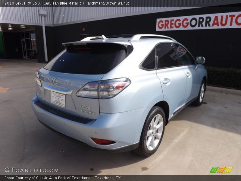 Cerulean Blue Metallic / Parchment/Brown Walnut 2010 Lexus RX 350
