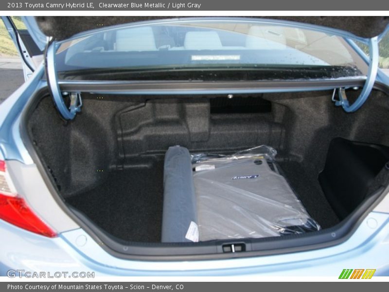 Clearwater Blue Metallic / Light Gray 2013 Toyota Camry Hybrid LE