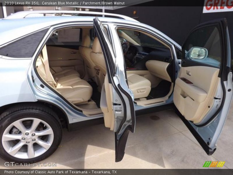 Cerulean Blue Metallic / Parchment/Brown Walnut 2010 Lexus RX 350