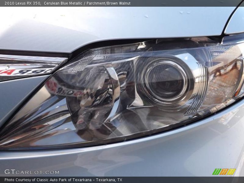 Cerulean Blue Metallic / Parchment/Brown Walnut 2010 Lexus RX 350