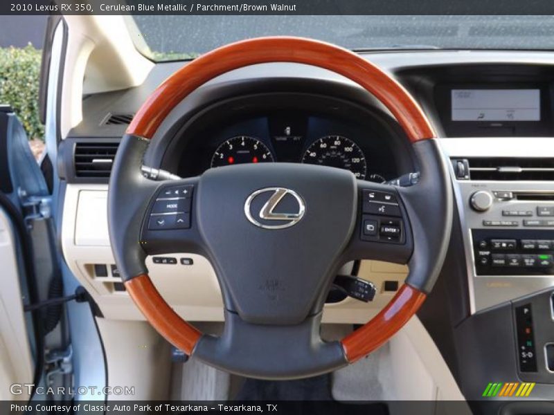 Cerulean Blue Metallic / Parchment/Brown Walnut 2010 Lexus RX 350