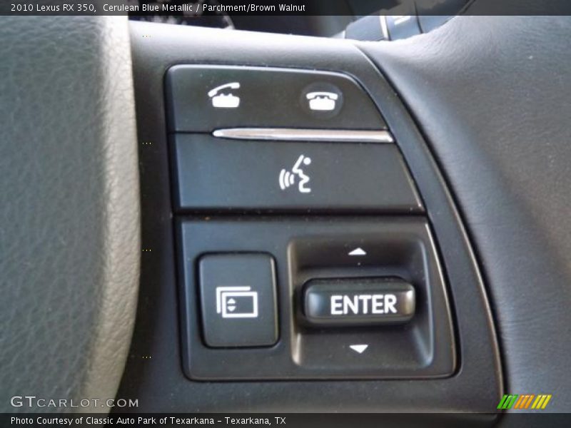Cerulean Blue Metallic / Parchment/Brown Walnut 2010 Lexus RX 350