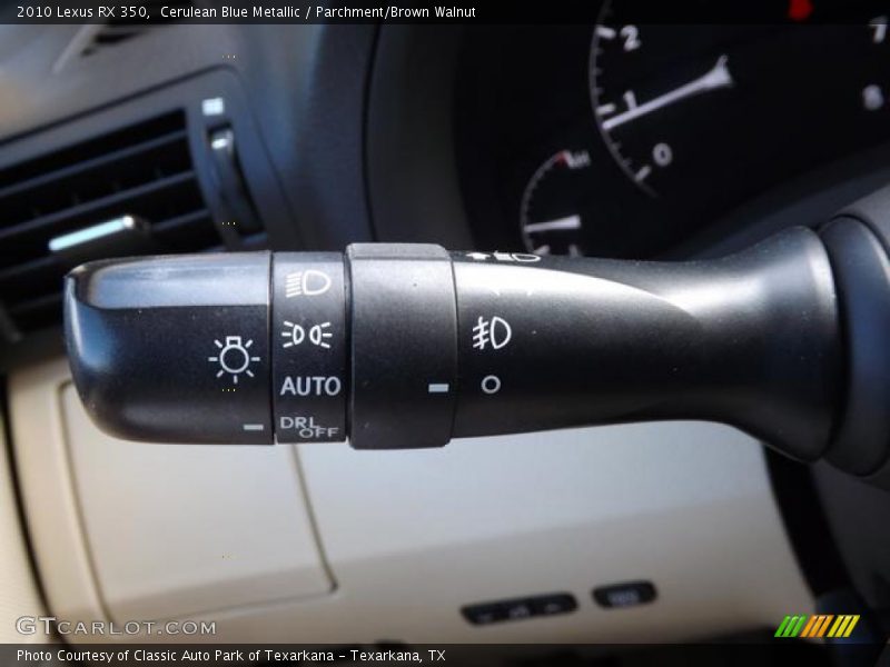 Cerulean Blue Metallic / Parchment/Brown Walnut 2010 Lexus RX 350