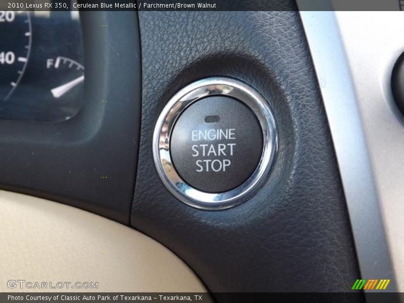 Cerulean Blue Metallic / Parchment/Brown Walnut 2010 Lexus RX 350