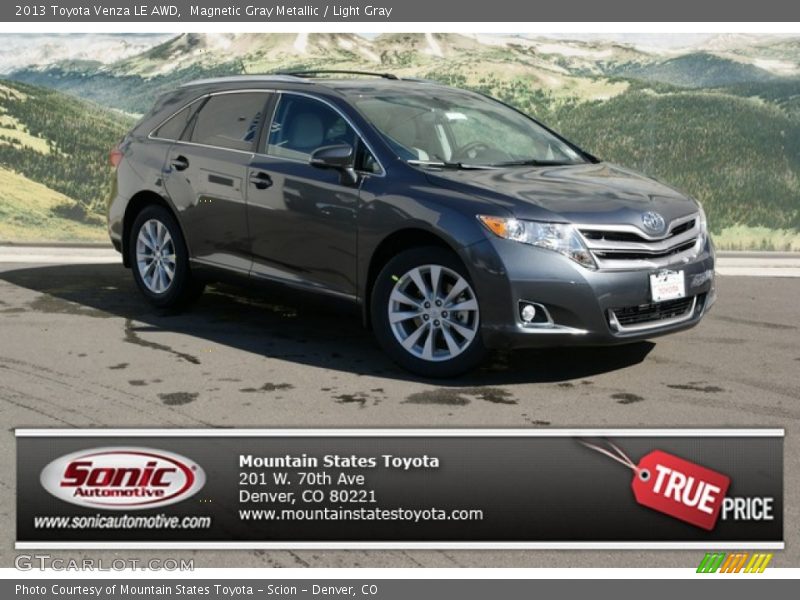 Magnetic Gray Metallic / Light Gray 2013 Toyota Venza LE AWD
