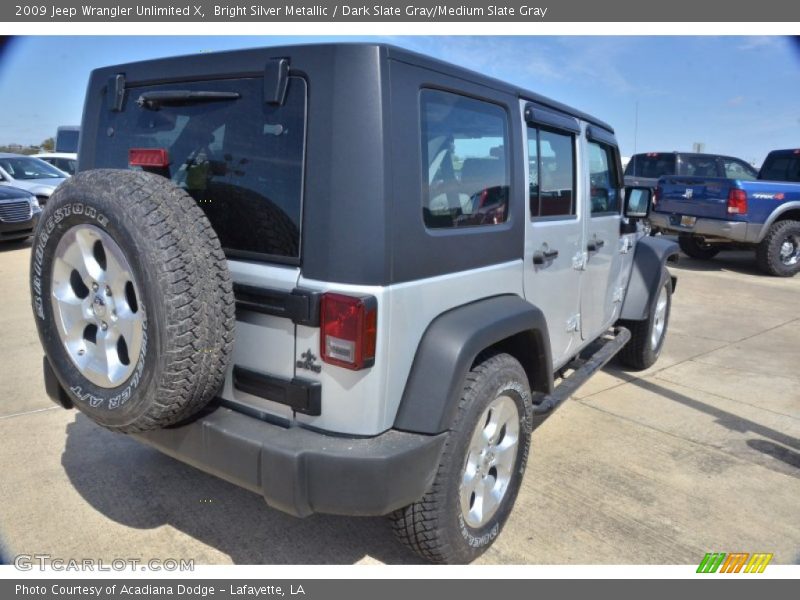 Bright Silver Metallic / Dark Slate Gray/Medium Slate Gray 2009 Jeep Wrangler Unlimited X