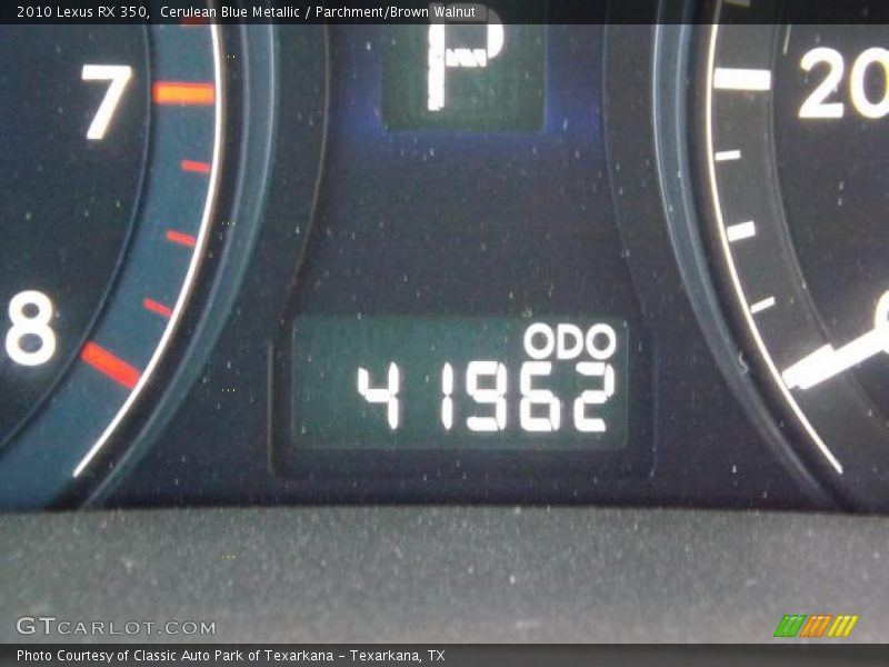 Cerulean Blue Metallic / Parchment/Brown Walnut 2010 Lexus RX 350
