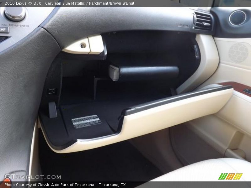 Cerulean Blue Metallic / Parchment/Brown Walnut 2010 Lexus RX 350