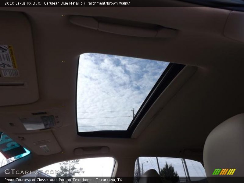 Cerulean Blue Metallic / Parchment/Brown Walnut 2010 Lexus RX 350