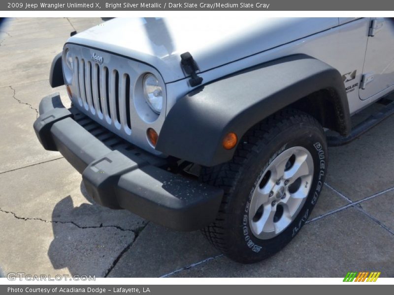 Bright Silver Metallic / Dark Slate Gray/Medium Slate Gray 2009 Jeep Wrangler Unlimited X
