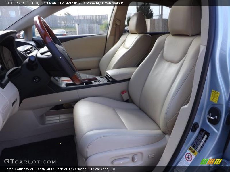 Cerulean Blue Metallic / Parchment/Brown Walnut 2010 Lexus RX 350