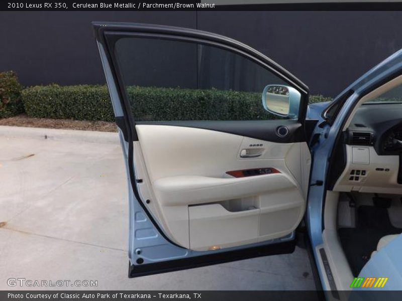 Cerulean Blue Metallic / Parchment/Brown Walnut 2010 Lexus RX 350