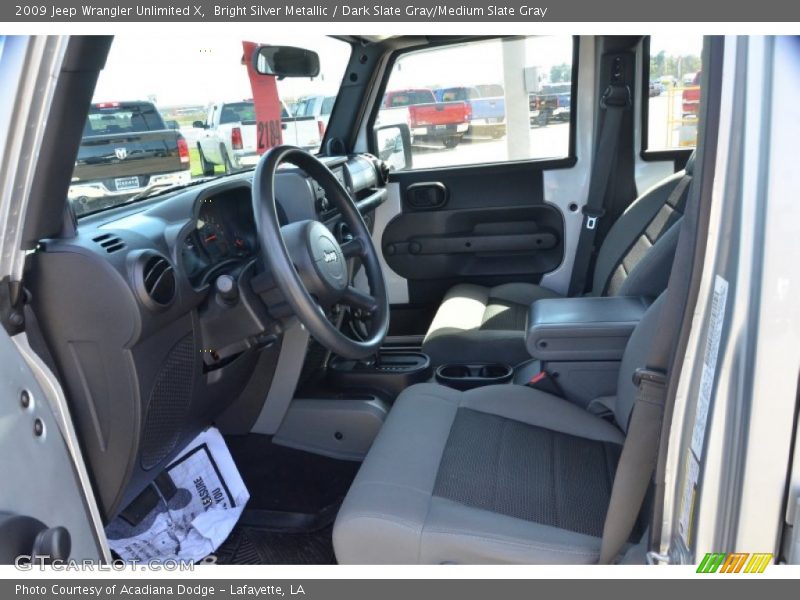Bright Silver Metallic / Dark Slate Gray/Medium Slate Gray 2009 Jeep Wrangler Unlimited X