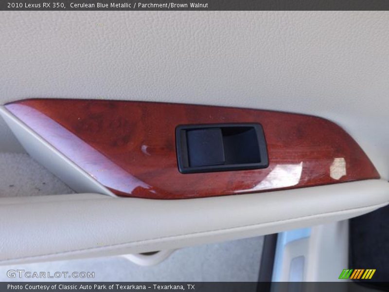 Cerulean Blue Metallic / Parchment/Brown Walnut 2010 Lexus RX 350