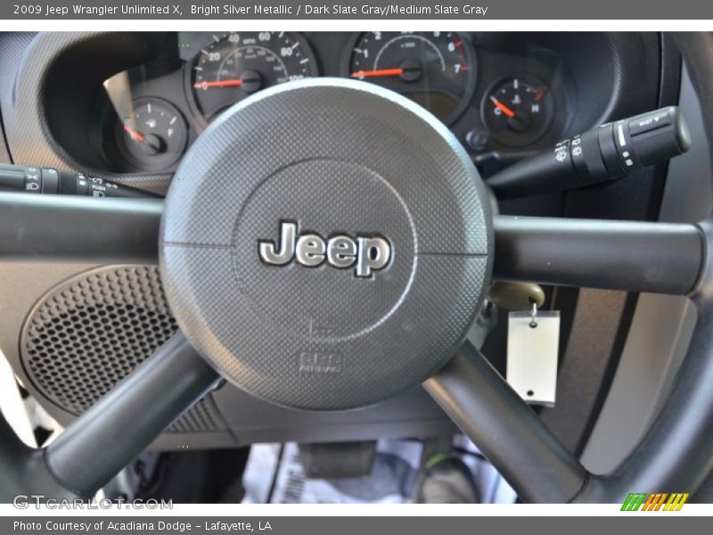 Bright Silver Metallic / Dark Slate Gray/Medium Slate Gray 2009 Jeep Wrangler Unlimited X