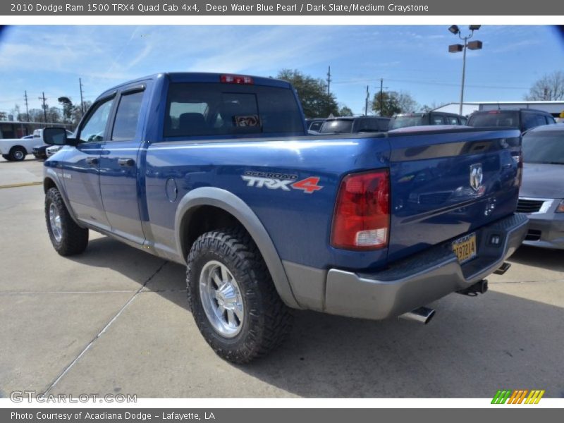 Deep Water Blue Pearl / Dark Slate/Medium Graystone 2010 Dodge Ram 1500 TRX4 Quad Cab 4x4