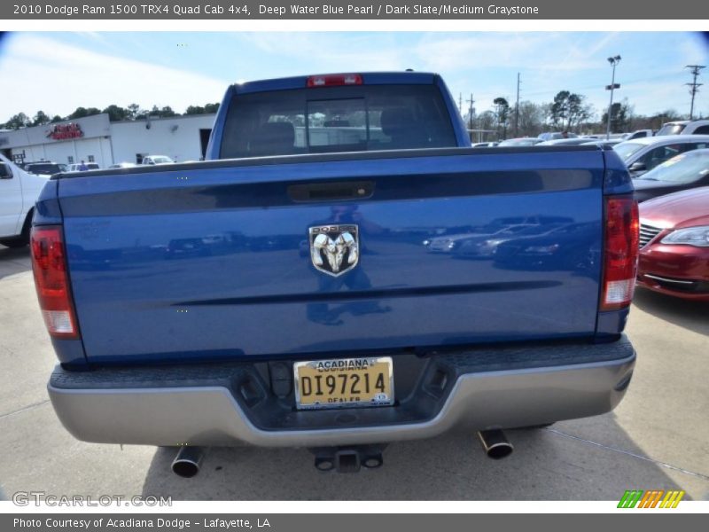 Deep Water Blue Pearl / Dark Slate/Medium Graystone 2010 Dodge Ram 1500 TRX4 Quad Cab 4x4