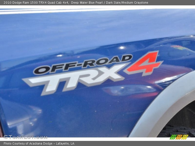 Deep Water Blue Pearl / Dark Slate/Medium Graystone 2010 Dodge Ram 1500 TRX4 Quad Cab 4x4