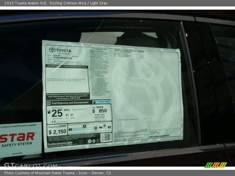 Sizzling Crimson Mica / Light Gray 2013 Toyota Avalon XLE