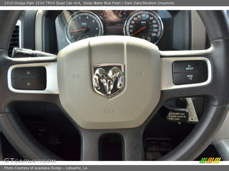 Deep Water Blue Pearl / Dark Slate/Medium Graystone 2010 Dodge Ram 1500 TRX4 Quad Cab 4x4
