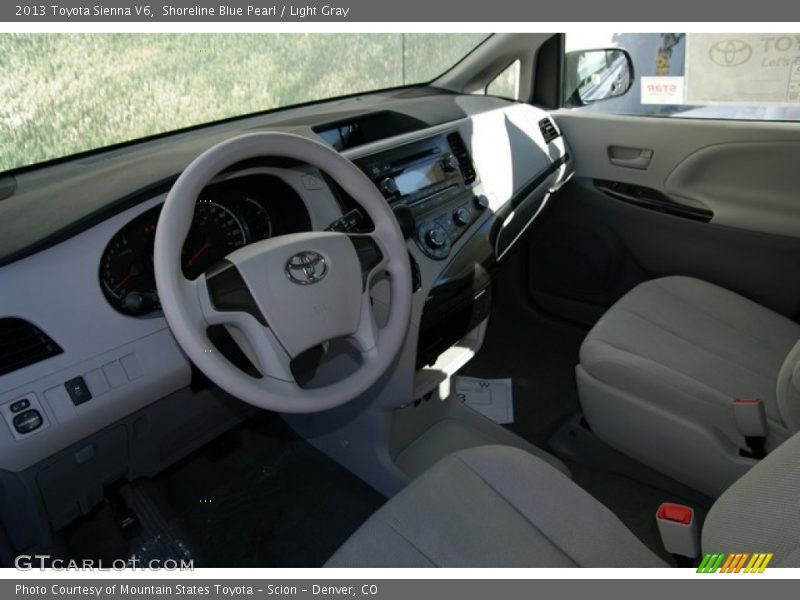 Shoreline Blue Pearl / Light Gray 2013 Toyota Sienna V6
