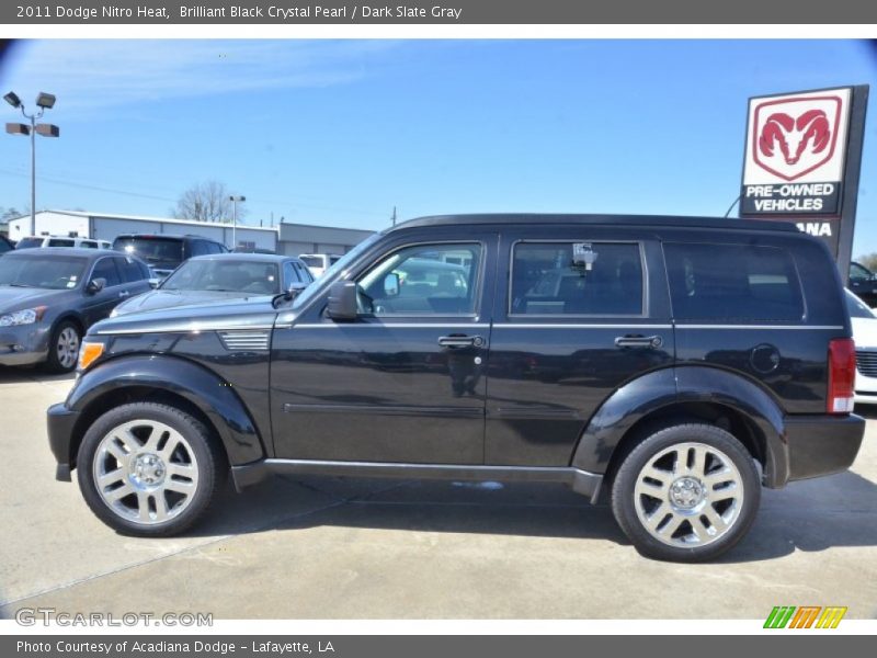 Brilliant Black Crystal Pearl / Dark Slate Gray 2011 Dodge Nitro Heat
