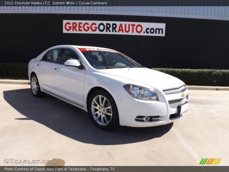 Summit White / Cocoa/Cashmere 2012 Chevrolet Malibu LTZ