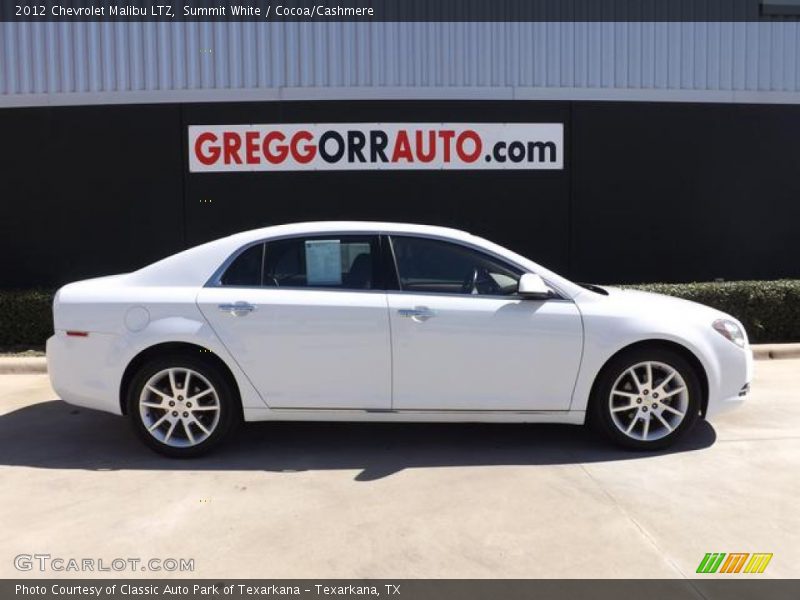 Summit White / Cocoa/Cashmere 2012 Chevrolet Malibu LTZ