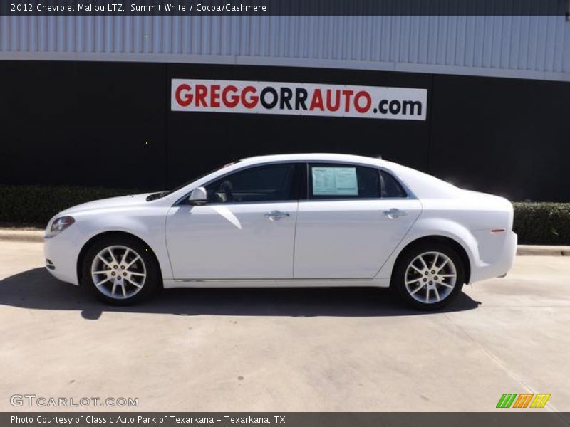 Summit White / Cocoa/Cashmere 2012 Chevrolet Malibu LTZ