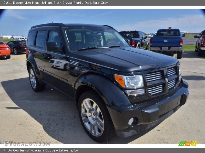 Brilliant Black Crystal Pearl / Dark Slate Gray 2011 Dodge Nitro Heat