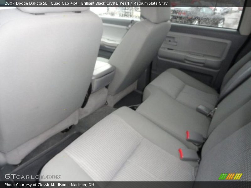 Brilliant Black Crystal Pearl / Medium Slate Gray 2007 Dodge Dakota SLT Quad Cab 4x4