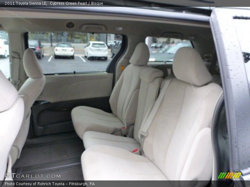 Rear Seat of 2011 Sienna LE