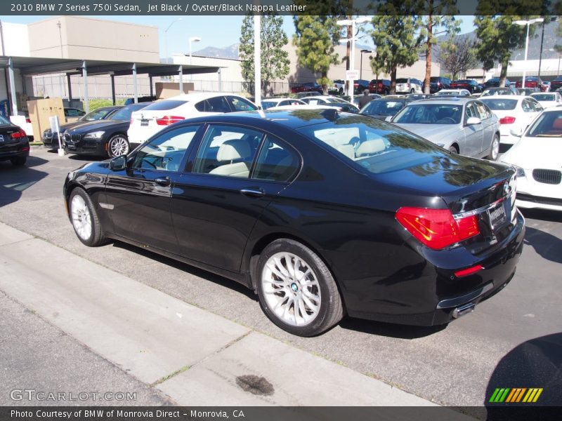 Jet Black / Oyster/Black Nappa Leather 2010 BMW 7 Series 750i Sedan