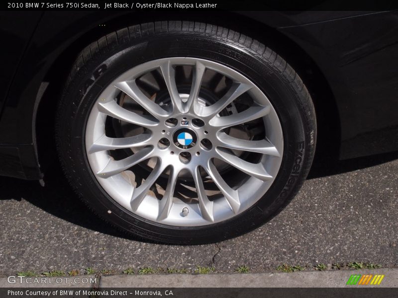 Jet Black / Oyster/Black Nappa Leather 2010 BMW 7 Series 750i Sedan