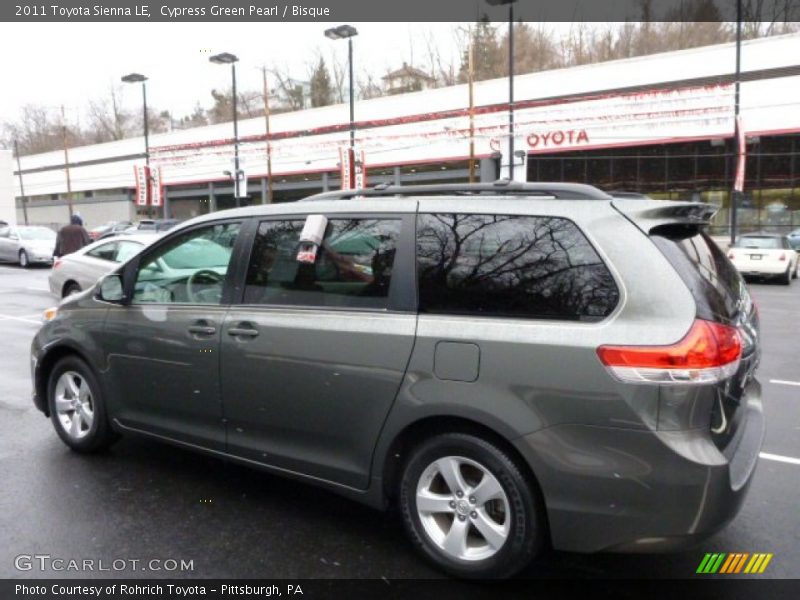 Cypress Green Pearl / Bisque 2011 Toyota Sienna LE