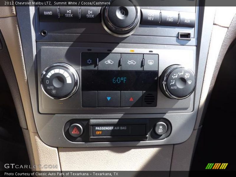 Summit White / Cocoa/Cashmere 2012 Chevrolet Malibu LTZ