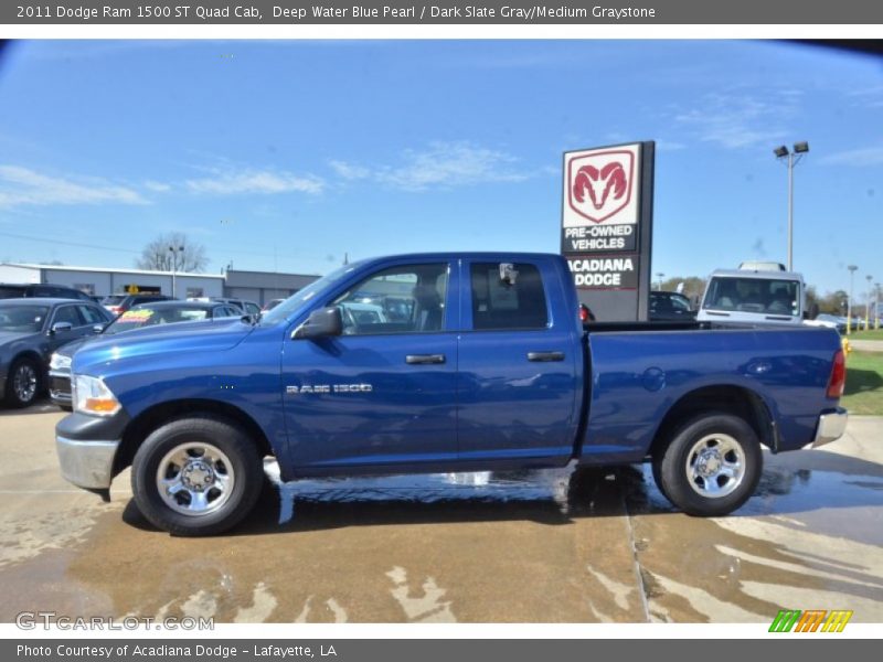 Deep Water Blue Pearl / Dark Slate Gray/Medium Graystone 2011 Dodge Ram 1500 ST Quad Cab